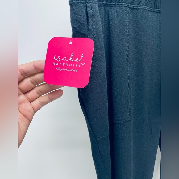 Isabel Maternity Women’s Maternity Jogger Black Front Pockets Size M NEW - Picture 2 of 10